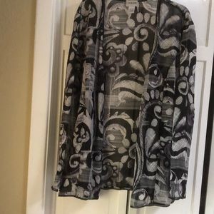 Chico’s sheer jacket 100% silk